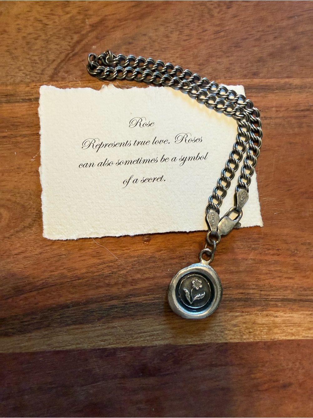 Pyrrha steriling silver rose bracelet